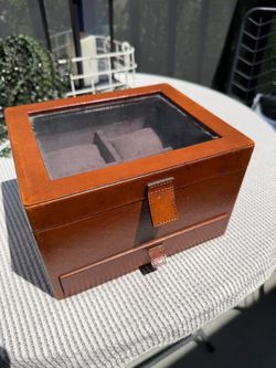 Restoration Hardware leather watch box