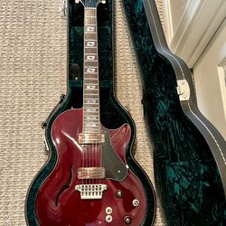 VOX VIRAGE SC SINGLE CUTAWAY Hollow Electric Guitar with Dimarzio Factory Pickups with VOX Hardcase.