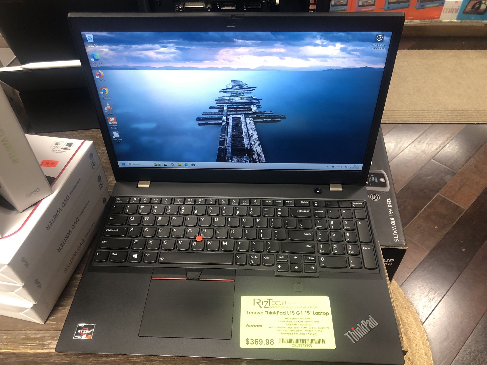 Lenovo ThinkPad L15 G1 (15” Ryzen Pro) - $369.98