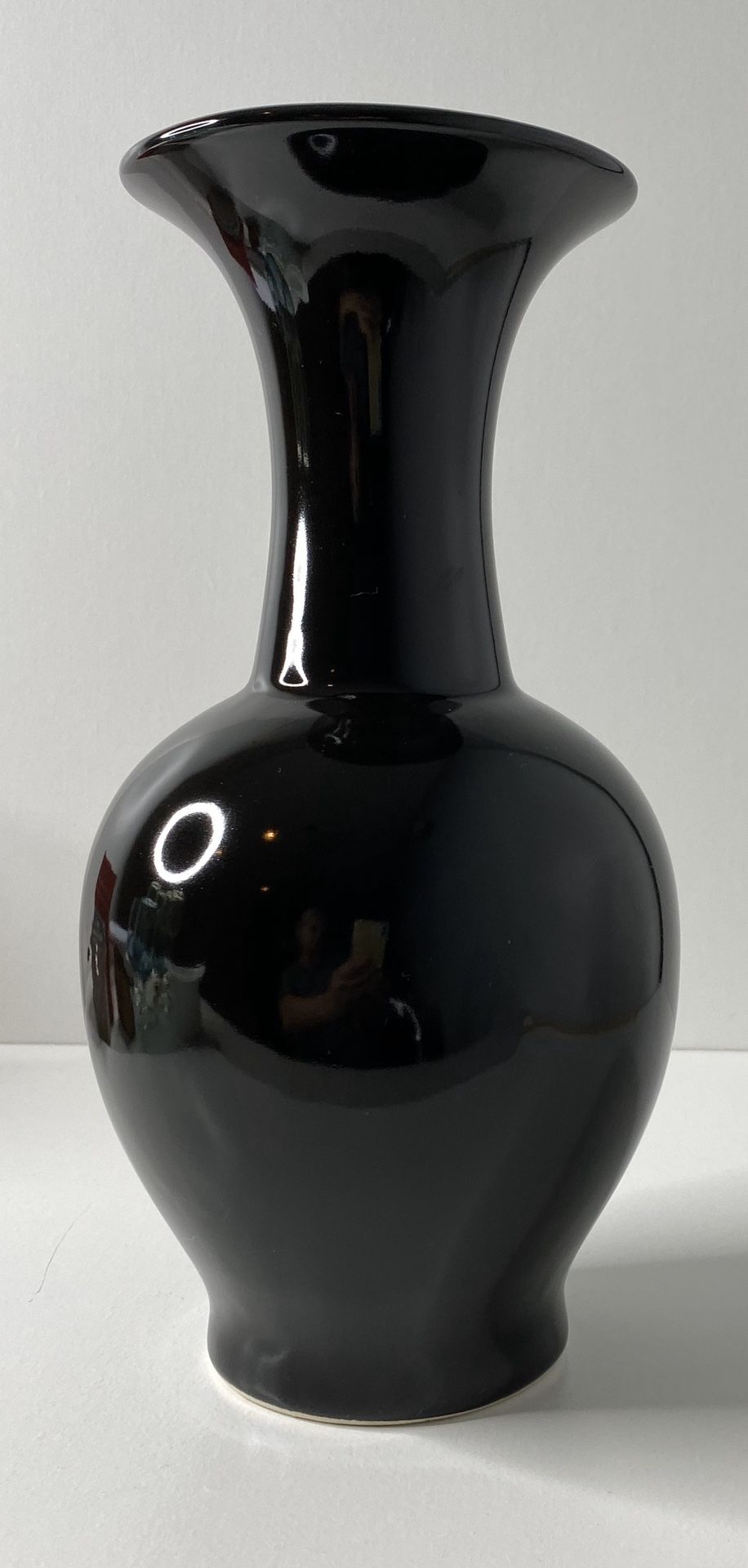 Decorative Ceramic Black Vase Made In Japan