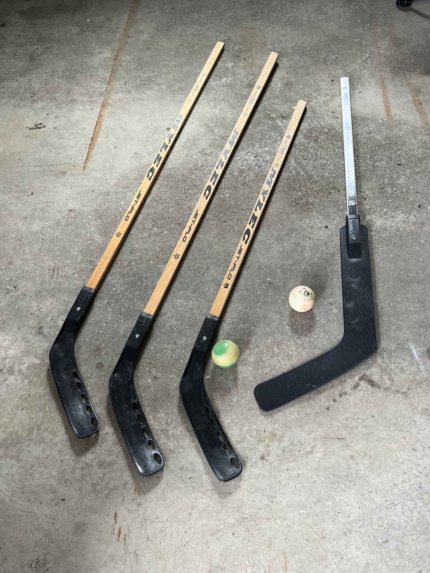 Used Floor Hockey Sticks & Balls