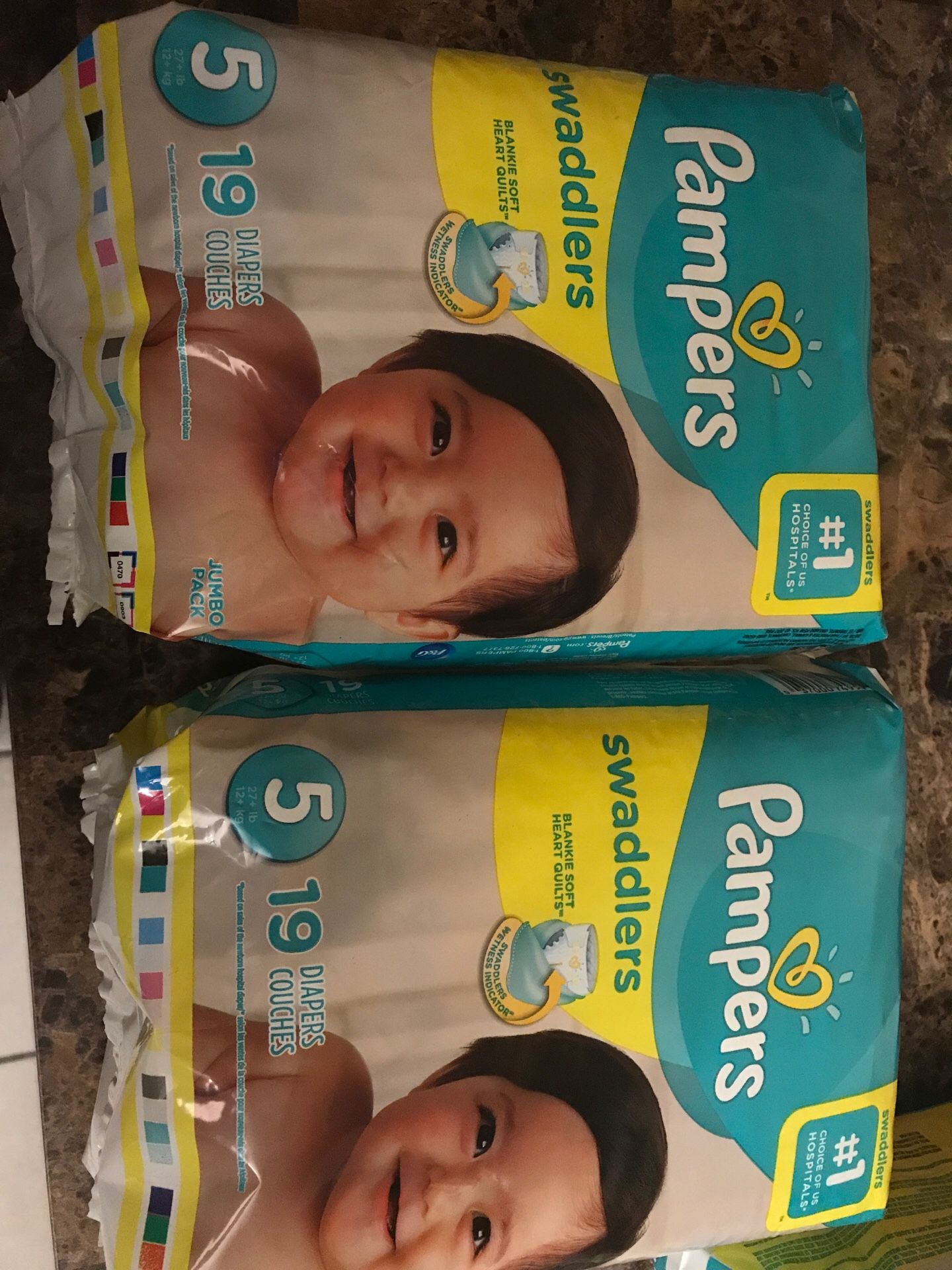 Pampers number 5. $6 each