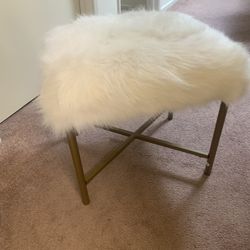 Faux Fur Stool