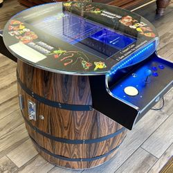 512 Game Wine Barrel Cocktail Table Arcade