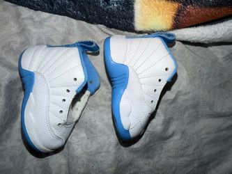Jordan 12s White and University Blue 3c