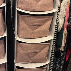 Closet Hanging Organizer With 4 Drawer Bins
