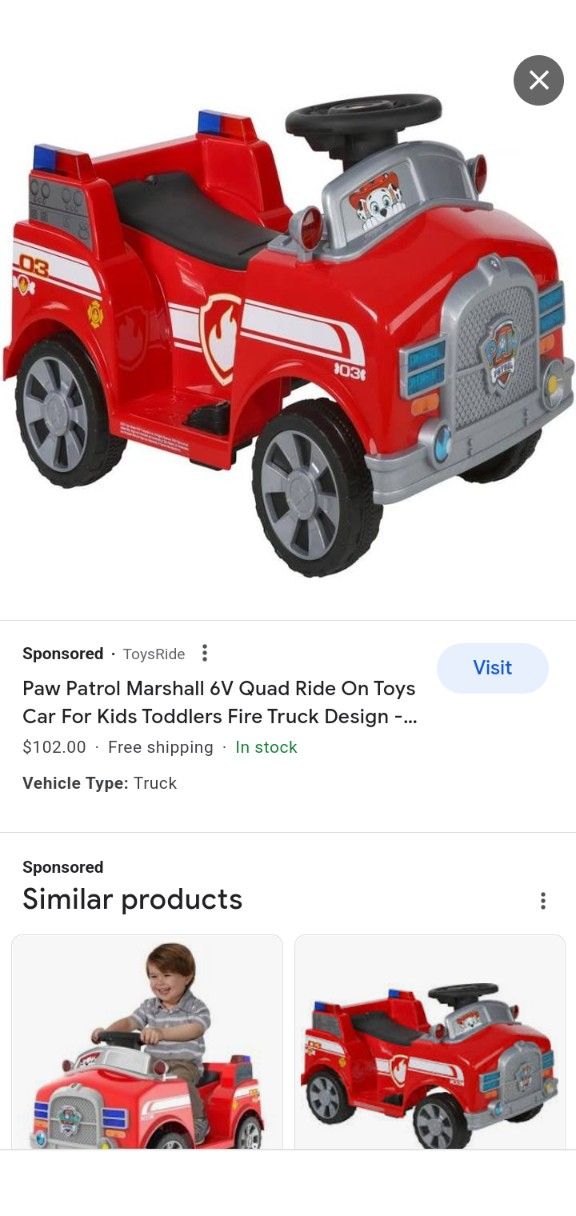 Paw Patrol 6v Quad
