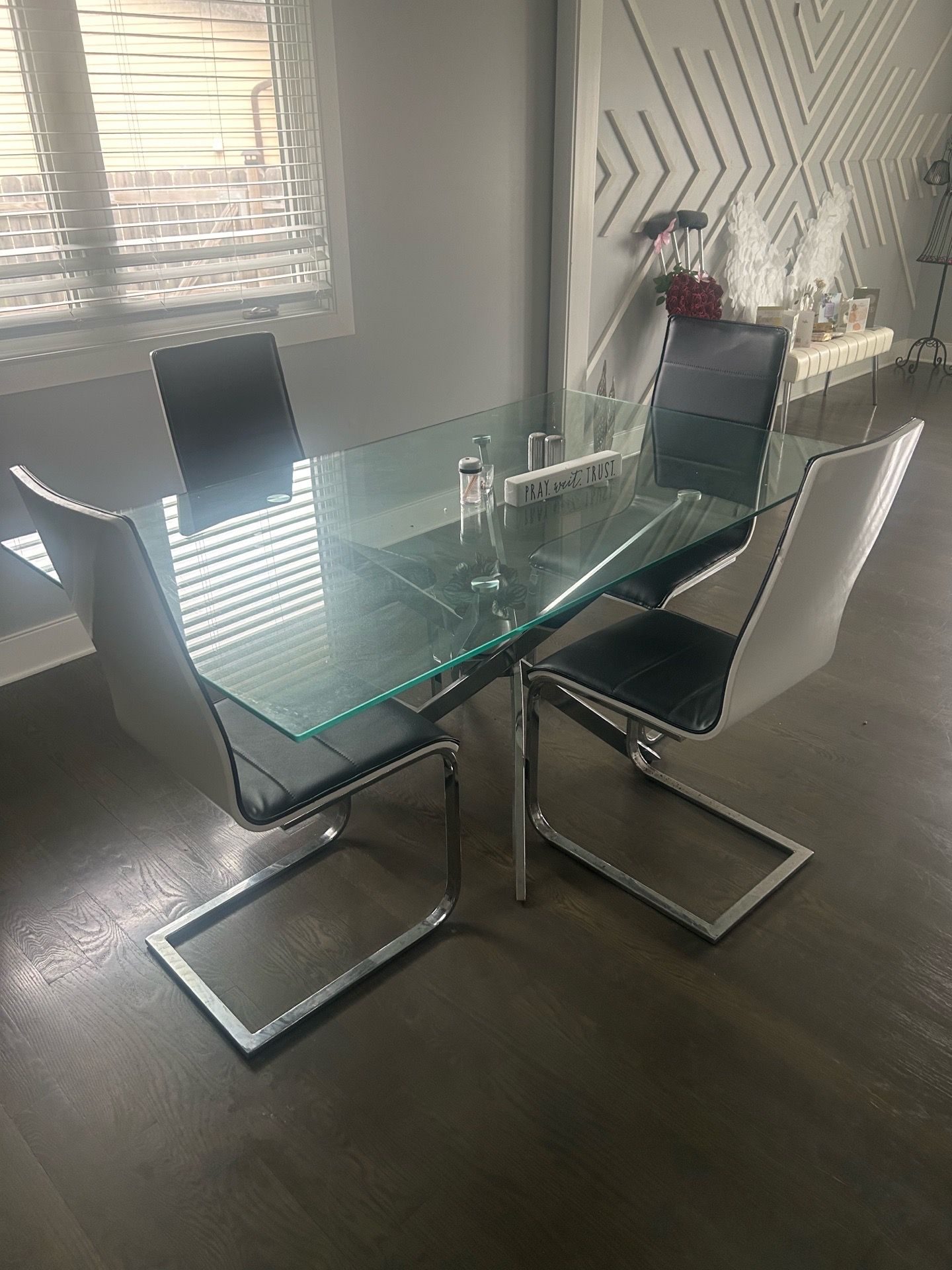 5 Piece Glass Dining Room Set