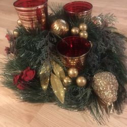 Decoración Navideña Sentro De Mesa