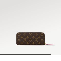 AUTHENTIC LOUIS VUITTON CLEMENCE MONOGRAM FUCHSIA WALLET