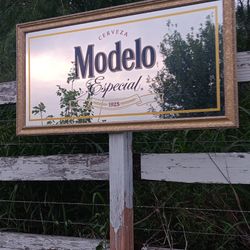Vintage Modelo Mirror//sign 24"H x 49" L
