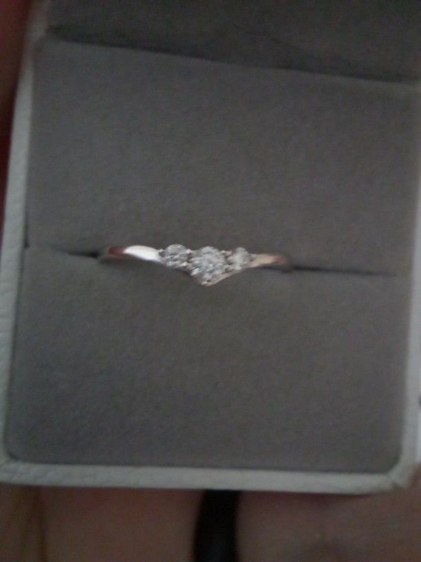 Moissanite Ring Sterling Silver