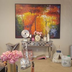 Painting and Console Table