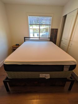 Queen Size Bed Frame and Mattress