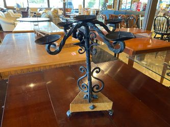 Wrought Iron Five Light Candelabra