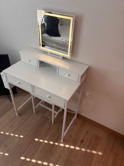 White vanity