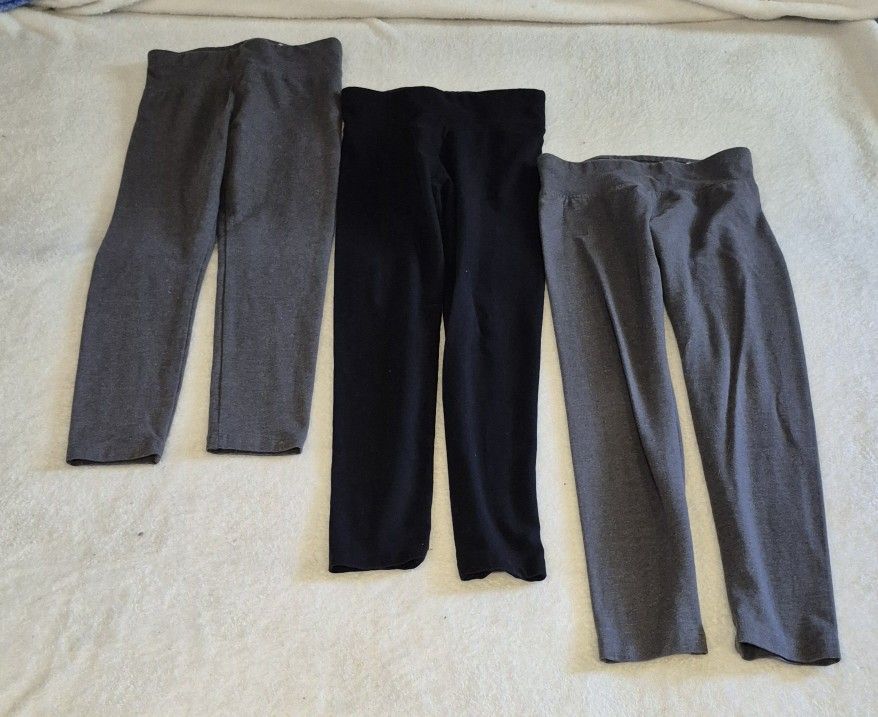 Girls Leggings, 3 Pair Size Small