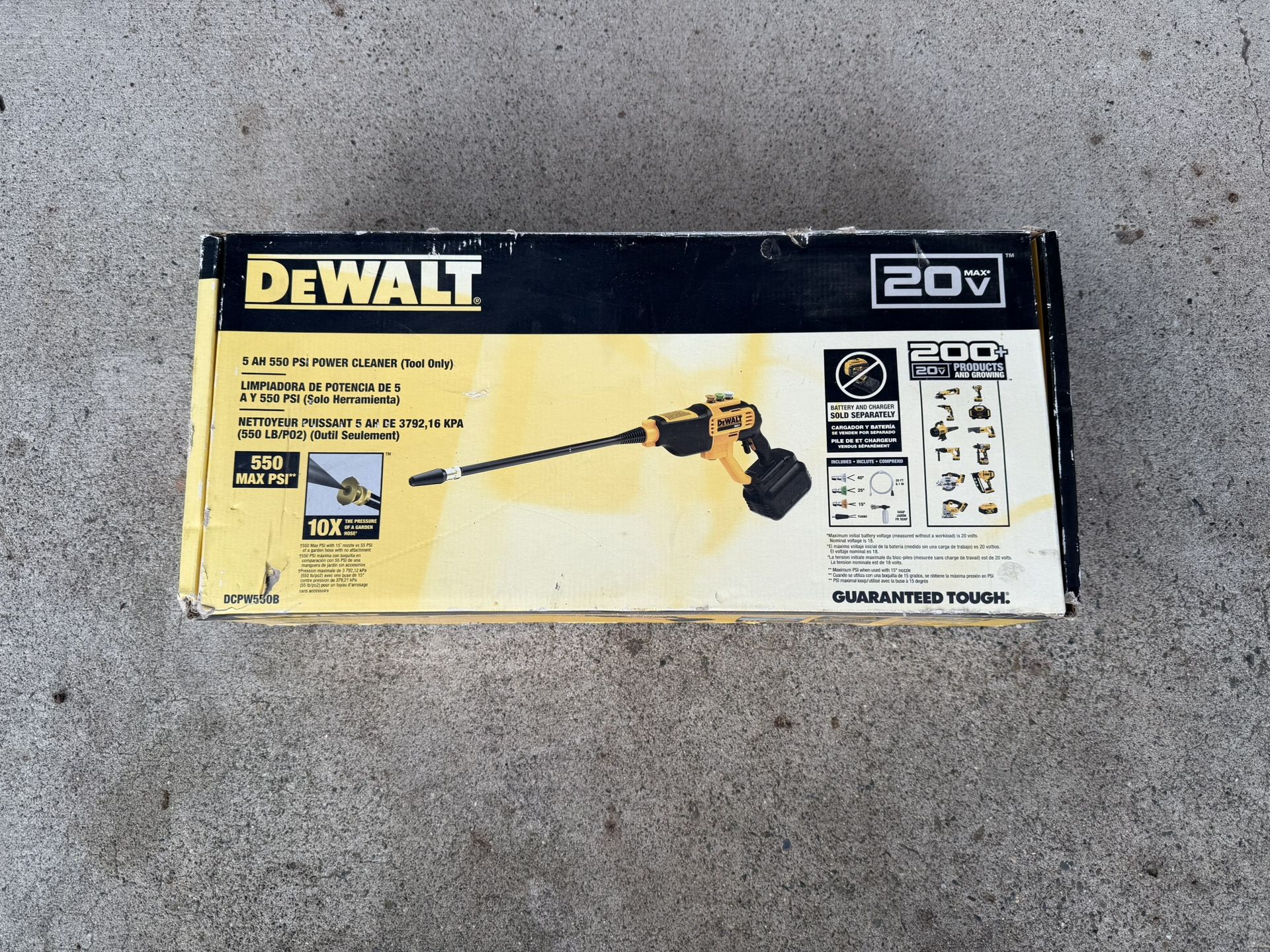 Dewalt KIT Cleaner Power 20V 550PSI DCPW550