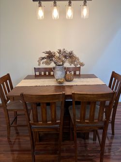 Counter Height Dining Table with 6 Chairs