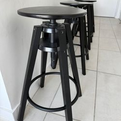 4 Black Stools 