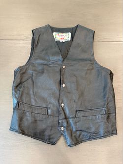 Vintage Euro Mono of California Leather Men’s Vest
