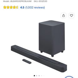 JBL  BAR 500 5.1ch Soundbar with Multibeam and Dolby Atmos - Black