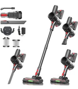 Cordless Vacuum Cleaner, Stick Vacuum Rechargeable, 550W 45KPA Powerful Suction