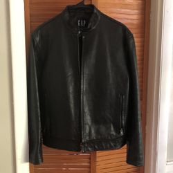 Gap Bomber Leather Jacket 