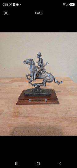 Trooper of the Plains Pewter Figurine Sculpture