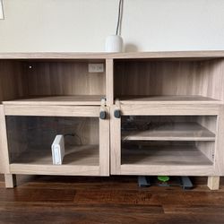 Cabinet/Tv Stand Tan Plywood 4 Feet X 1 1/2 Feet X 2 1/2 Feet