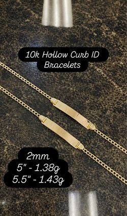 ✨ 10K HOLLOW CURB ID BRACELETS ✨
