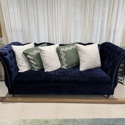 Blue Suede Couch 