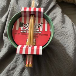 Keroppi Bowl With Chopsticks