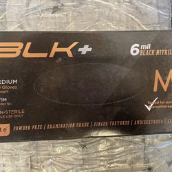 Black nitrile gloves