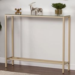 Glass Top Console Table
