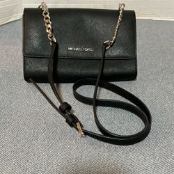 Michael Kors Black Crossbody Purse-8.5”L,5.5H,1.5W