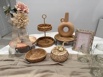 Boho party table decor