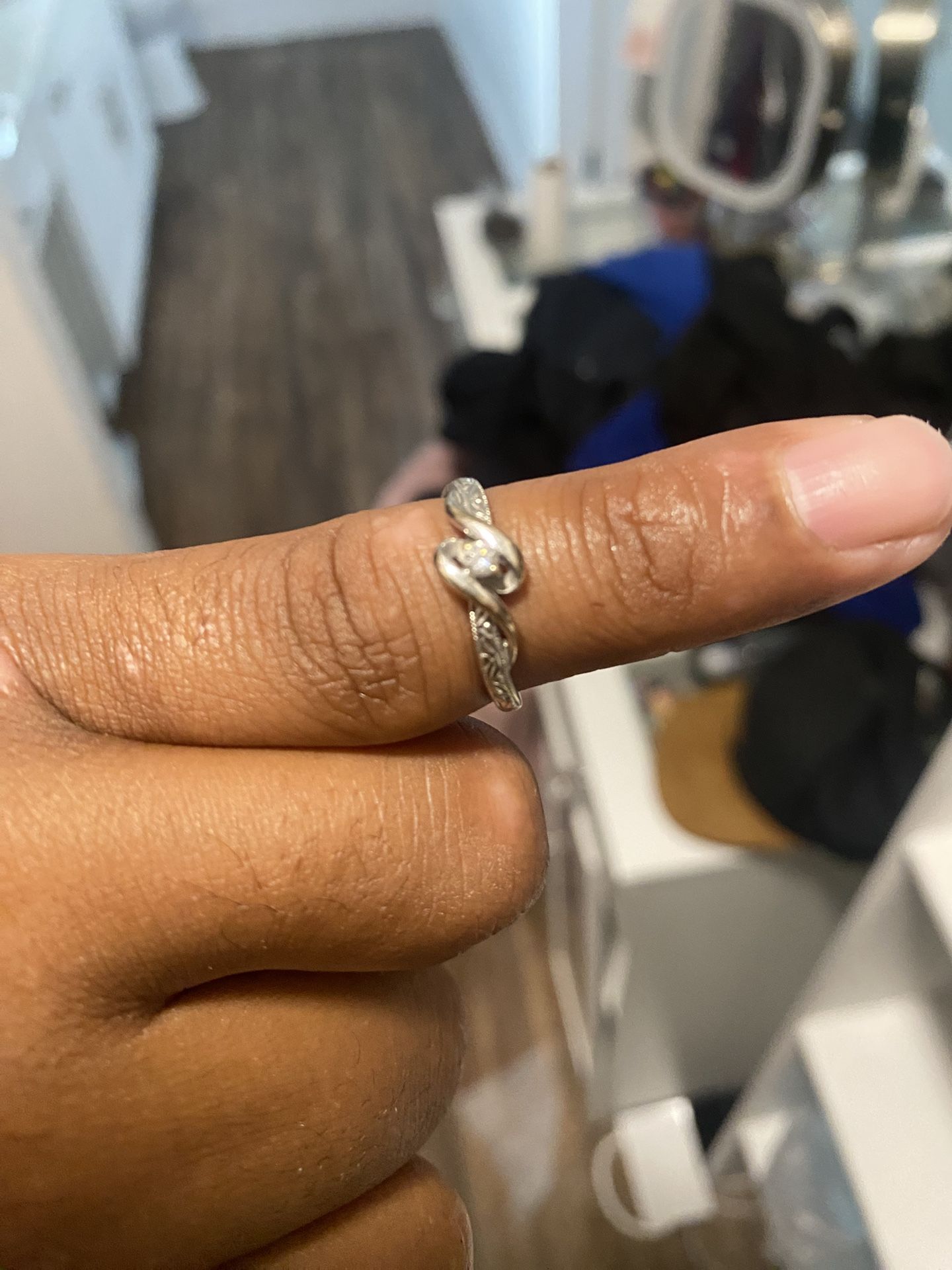 REAL 10kt Diamond Ring Size 8