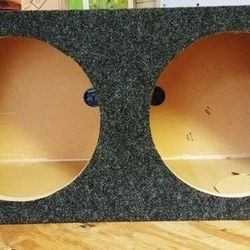 Dual 12-inch unloaded subwoofer enclosure holds 2x 12 sub speaker