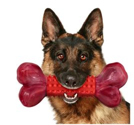 Tough Dog Toys for Aggressive Chewers: Beef Flavored Long Lasting Dog Bones for Large Dogs, Indestructible Dog Chew Toys to Keep Them Busy, Large Dog
