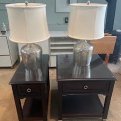 Solid Wood End Table Set