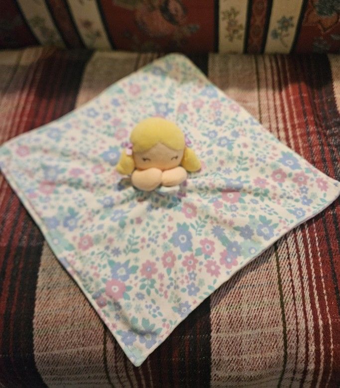 CARTER'S BABY DOLL FLORAL COLORFULL  LOVEY SECURITY BLANKET 