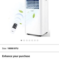 Pasapair Portable Air Conditioner/Air Cooler 10000 BTU with Dehumidifier&Fan Mode/Quiet AC unit Cools Rooms to 400 sq.ft,with Remote Control,LED Panel