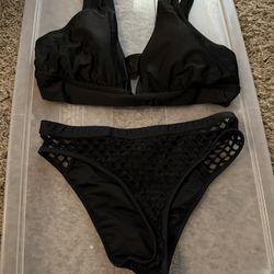 $5 Forever 21 & aerie Black Swimsuit Large Top, Small Bottom