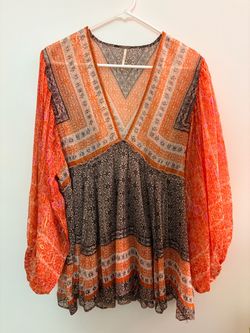 Free People Boho Blouse Sz M