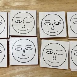 Creative Playthings Vintage 1969 Matching Faces Perception Plaques Game