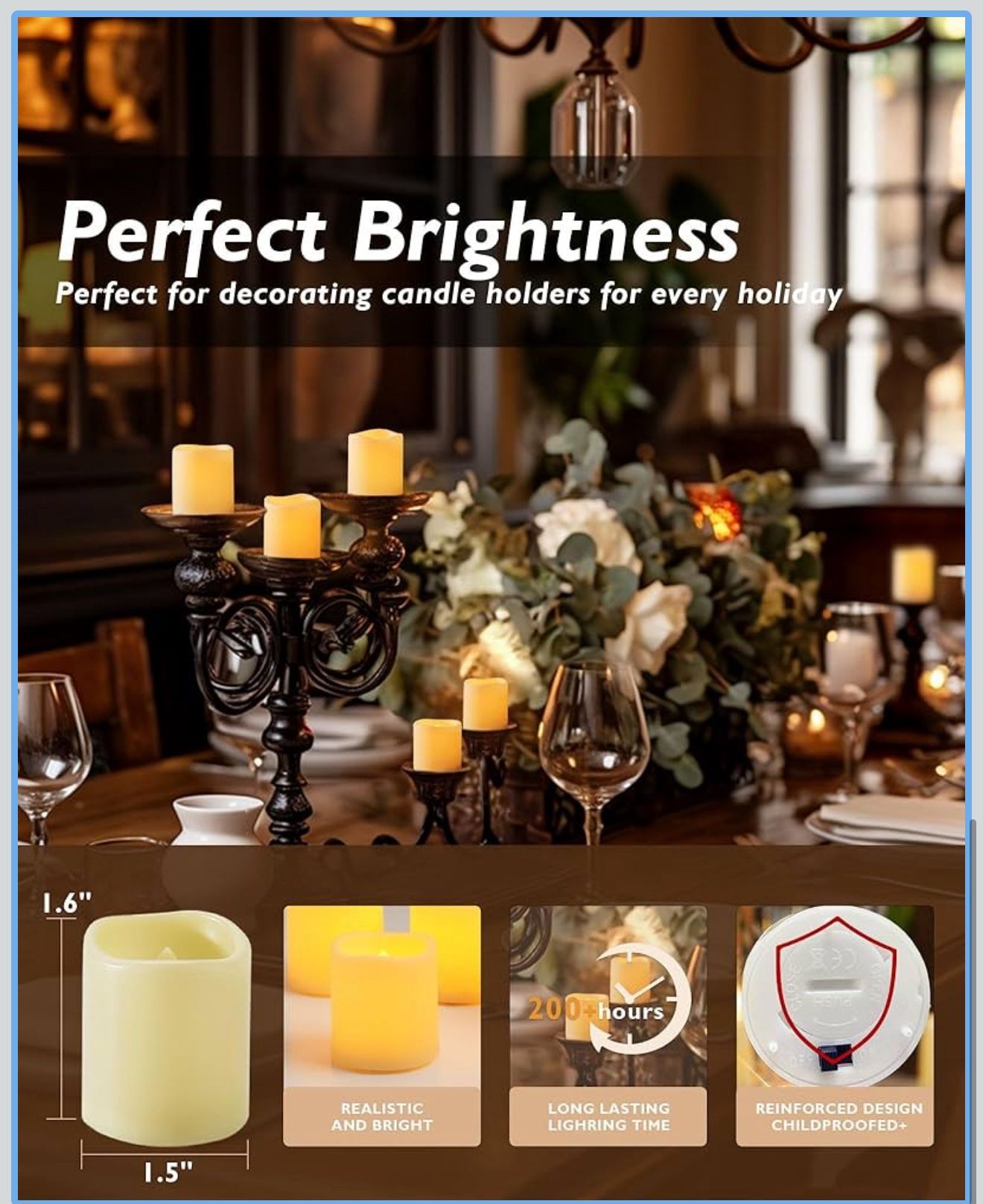 200-Pack Flameless Votive Candles