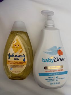 Baby shampoo and lotion