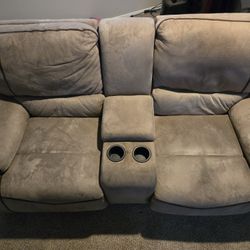 Suede Reclining Love Seat and/orCouch 
