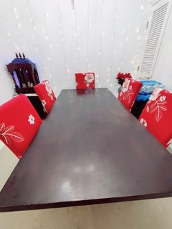 Dining table and chairs
